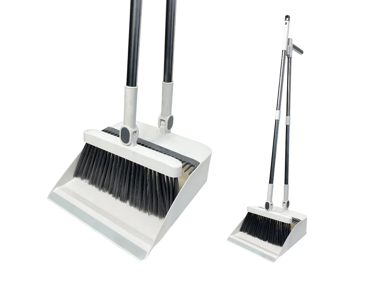 Новинка! В наличии на складе: Набор "Щётка и совок с длинной ручкой" - белого цвета!