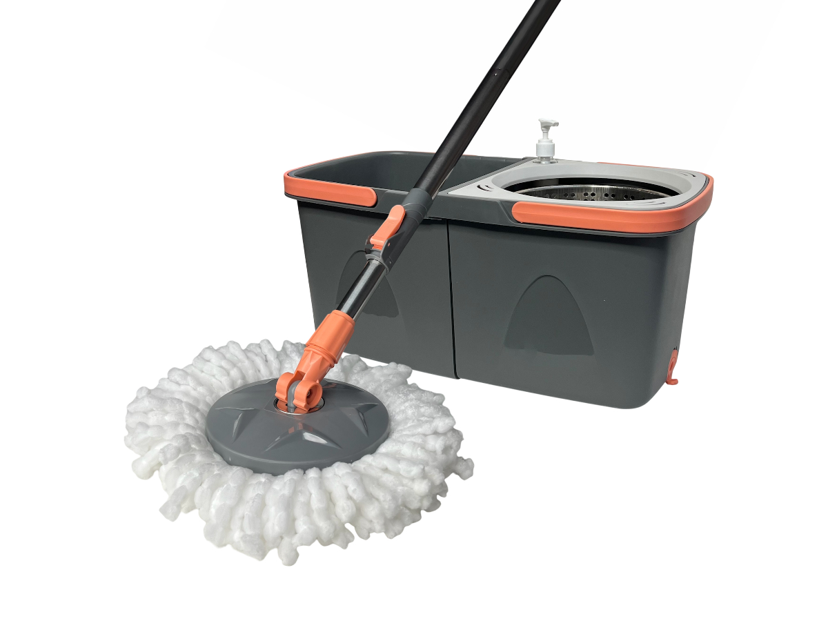 Новинка! Набор "Швабра из микрофибры и ведро с отжимом и телескопической ручкой"